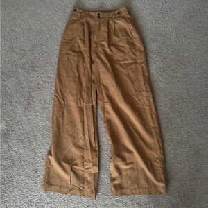 Madewell Wide-Leg Pants in Camel